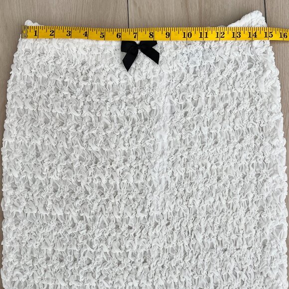 Halden London White Venus Luxury Stretch Bubble Maxi Skirt Size M / Pastel Goth - Picture 7 of 15